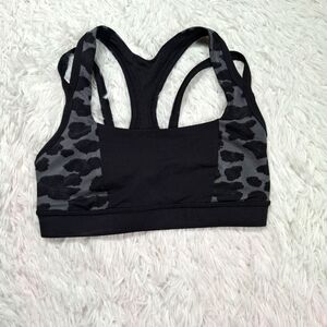Lululemon Free To Be Moved Bra Black Gray/Black Camo Womens Strappy Size 4